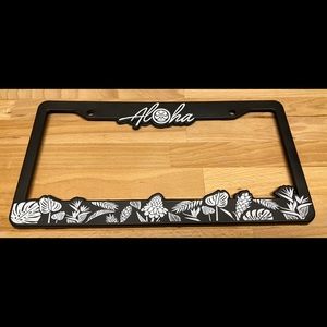 Brand New HIC Aloha Floral License Plate Frame